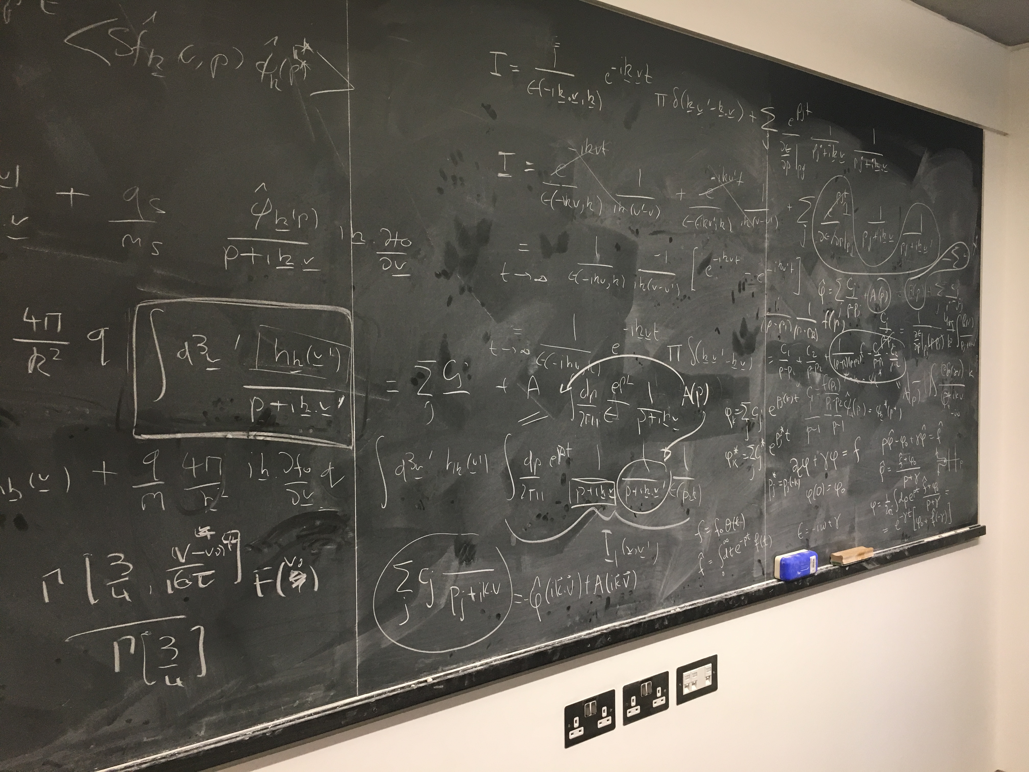 Inverse laplace transformations on a blackboard